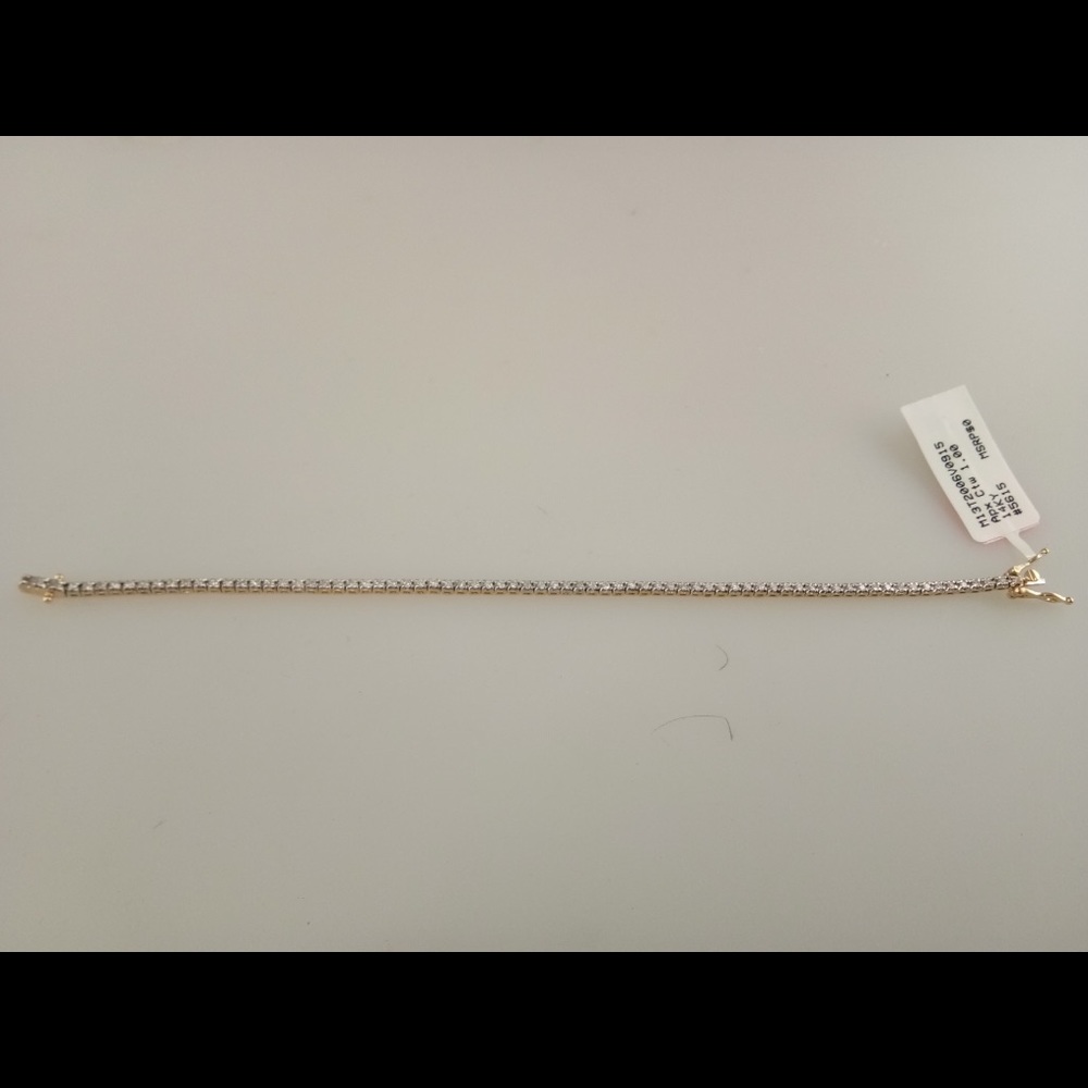 14K Gold Diamond Tennis Bracelet 7” - Picture 3 of 4